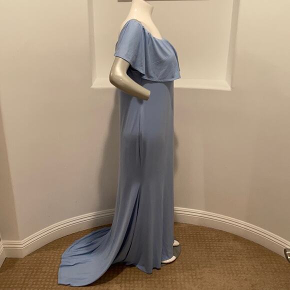 HELLO MIZ Maternity Off The Shoulder Maxi Dress 3X - Picture 1 of 16